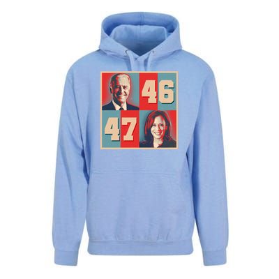 Joe Biden 46 Kamala Harris 47 Vintage Election Unisex Surf Hoodie