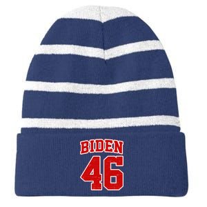 Joe Biden 46th president 2020 Striped Beanie with Solid Band