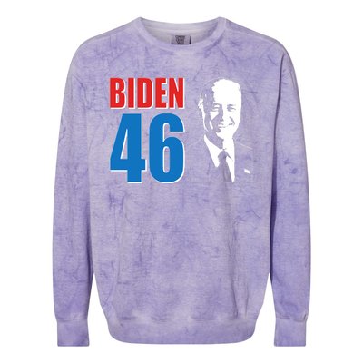 Joe Biden 46th President Elected  Colorblast Crewneck Sweatshirt