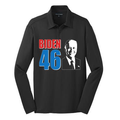 Joe Biden 46th President Elected  Silk Touch Performance Long Sleeve Polo