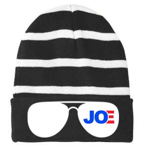 Joe Biden Aviators Striped Beanie with Solid Band