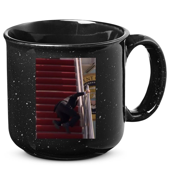 Joe Biden Big Fall Stumbling 15oz Campfire Ceramic Mug