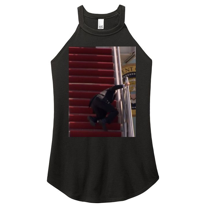 Joe Biden Big Fall Stumbling Women's Perfect Tri Rocker Tank