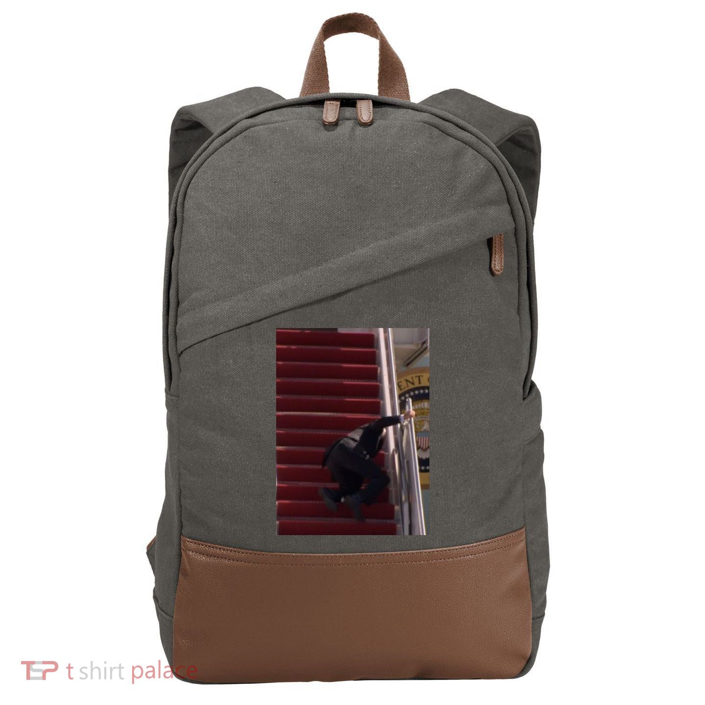 Joe Biden Big Fall Stumbling Cotton Canvas Backpack
