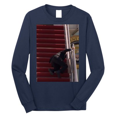 Joe Biden Big Fall Stumbling Long Sleeve Shirt