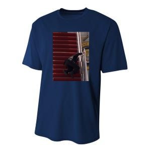 Joe Biden Big Fall Stumbling Performance Sprint T-Shirt