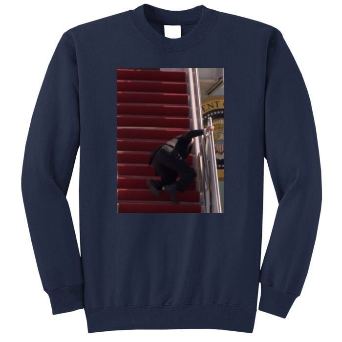 Joe Biden Big Fall Stumbling Tall Sweatshirt