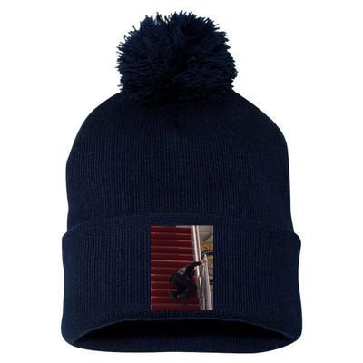 Joe Biden Big Fall Stumbling Pom Pom 12in Knit Beanie