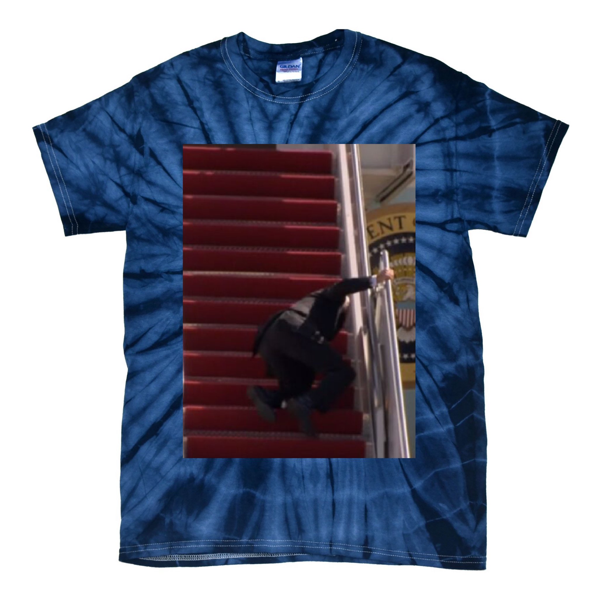 Joe Biden Big Fall Stumbling Tie-Dye T-Shirt