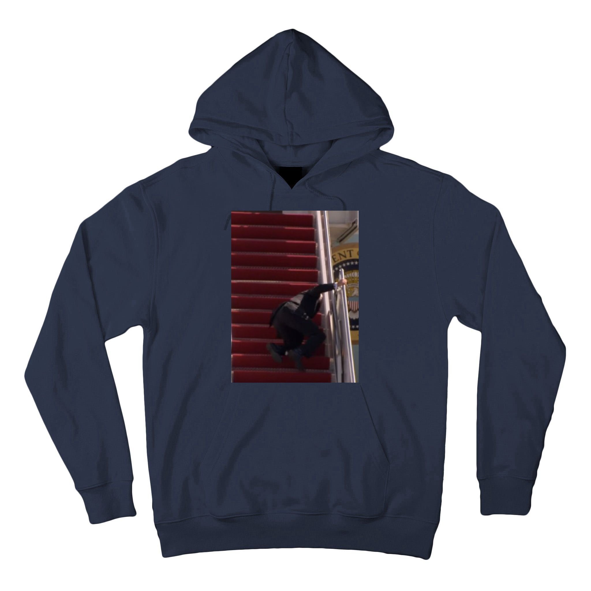 Joe Biden Big Fall Stumbling Tall Hoodie