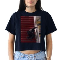 Joe Biden Big Fall Stumbling Women's Crop Top Tee