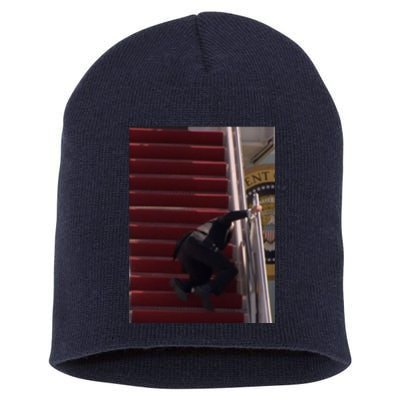 Joe Biden Big Fall Stumbling Short Acrylic Beanie