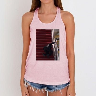 Joe Biden Big Fall Stumbling Women's Knotted Racerback Tank