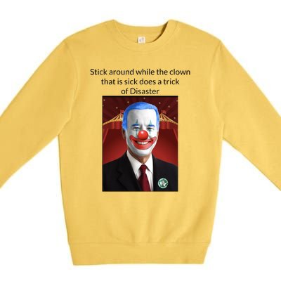 Joe Biden Clown Disaster Funny USA Premium Crewneck Sweatshirt