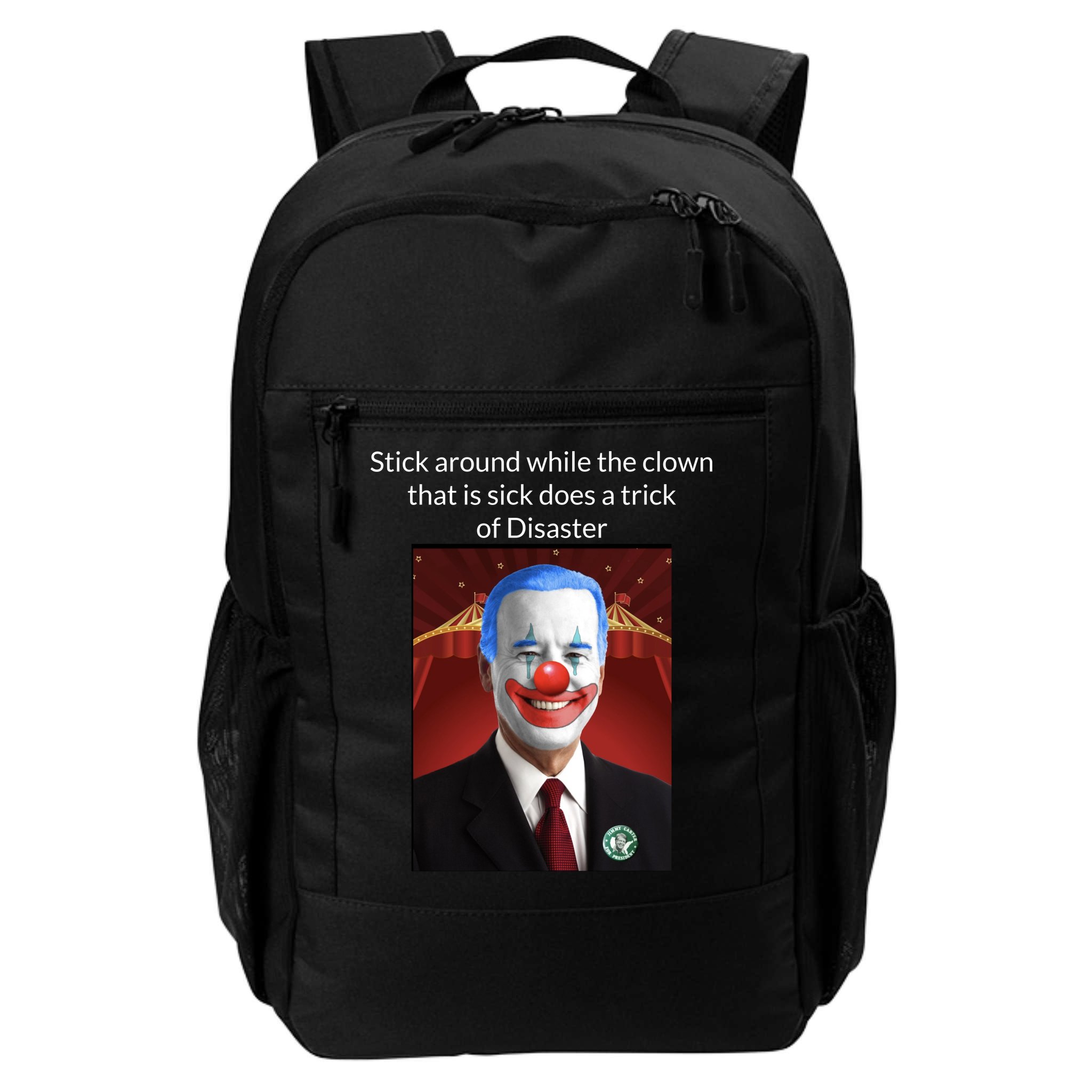 Joe Biden Clown Disaster Funny USA Backpack
