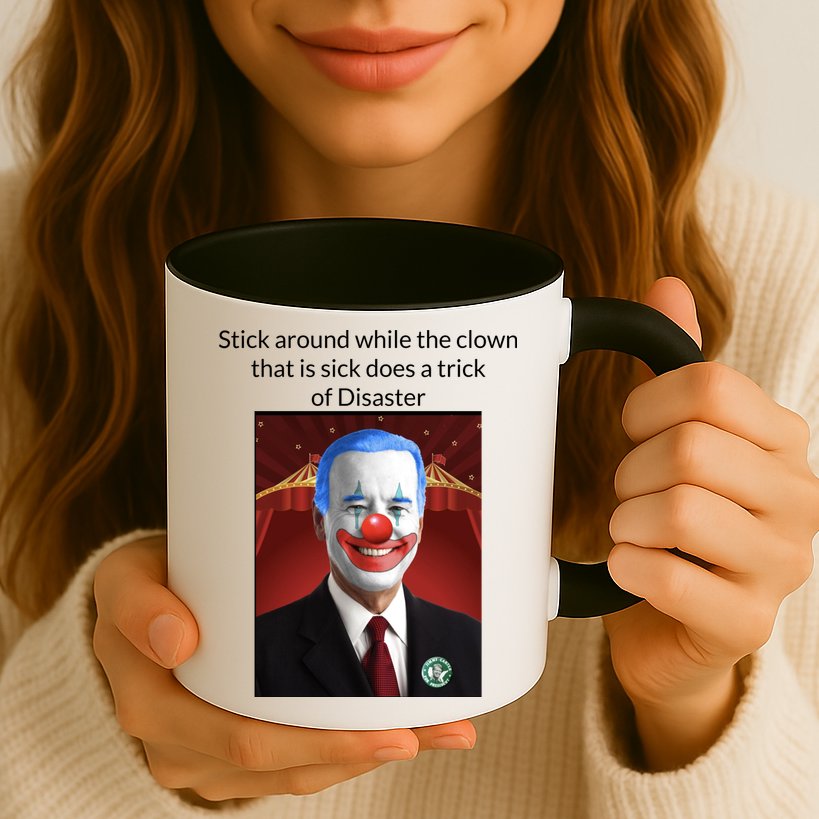 Joe Biden Clown Disaster Funny USA Mug
