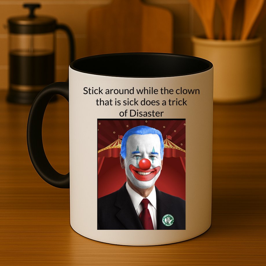 Joe Biden Clown Disaster Funny USA Mug