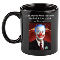 Joe Biden Clown Disaster Funny USA 11oz C Handle Ceramic Mug