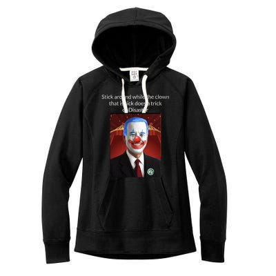 Joe Biden Clown Disaster Funny USA Women's Fleece Hoodie