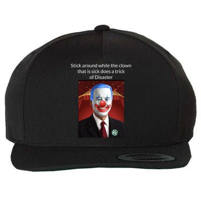 Joe Biden Clown Disaster Funny USA Wool Snapback Cap