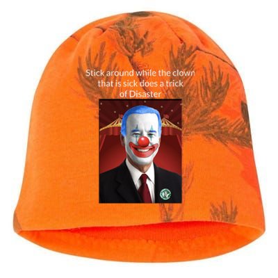 Joe Biden Clown Disaster Funny USA Kati - Camo Knit Beanie