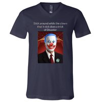 Joe Biden Clown Disaster Funny USA V-Neck T-Shirt