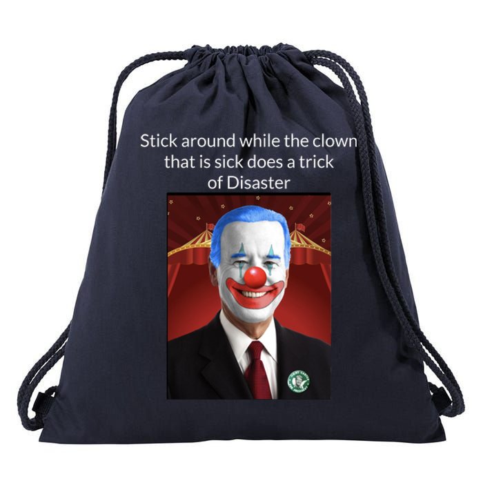 Joe Biden Clown Disaster Funny USA Drawstring Bag