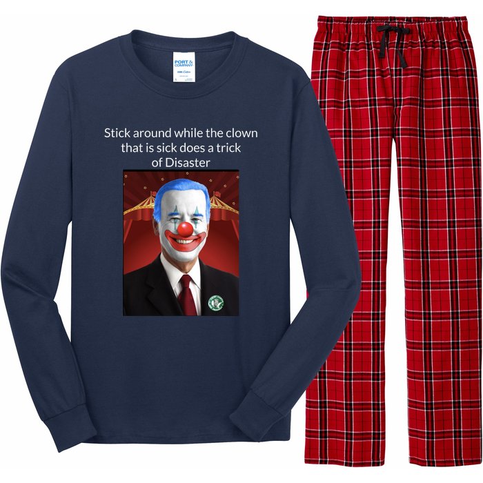 Joe Biden Clown Disaster Funny USA Long Sleeve Pajama Set