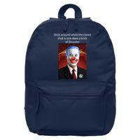 Joe Biden Clown Disaster Funny USA 16 in Basic Backpack
