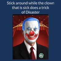 Joe Biden Clown Disaster Funny USA 16 in Basic Backpack