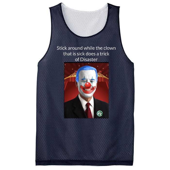 Joe Biden Clown Disaster Funny USA Mesh Reversible Basketball Jersey Tank