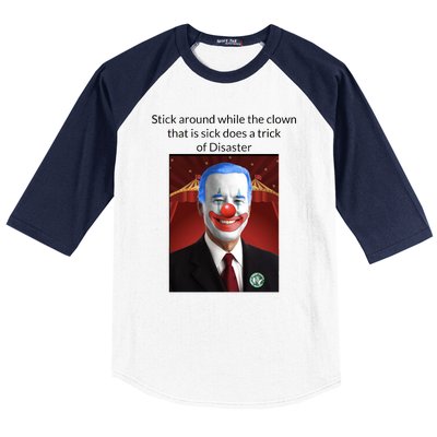 Joe Biden Clown Disaster Funny USA Baseball Sleeve Shirt