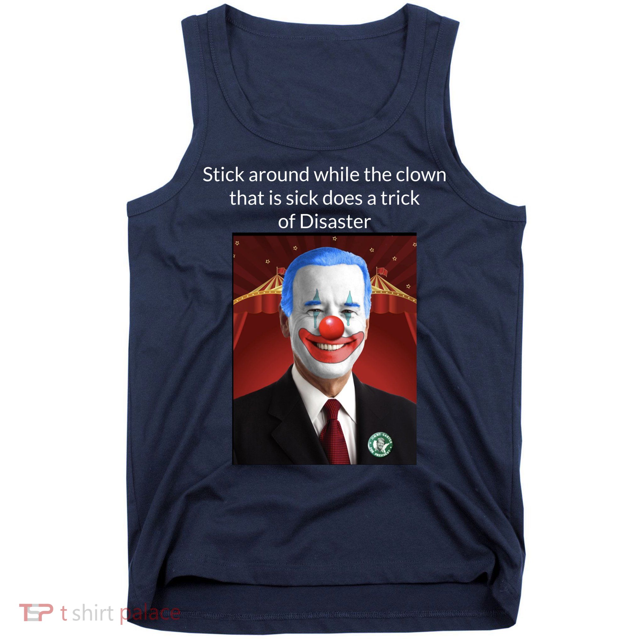 Joe Biden Clown Disaster Funny USA Tank Top