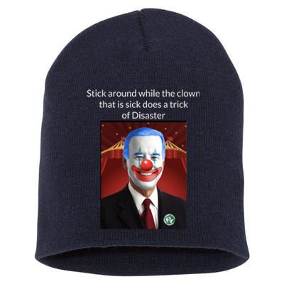 Joe Biden Clown Disaster Funny USA Short Acrylic Beanie