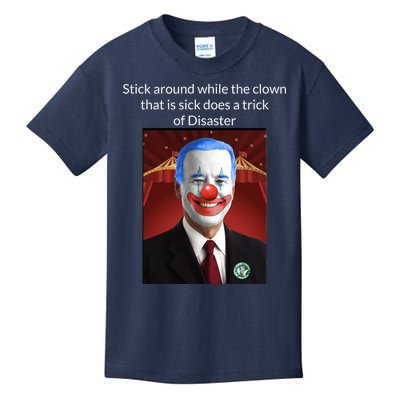 Joe Biden Clown Disaster Funny USA Kids T-Shirt