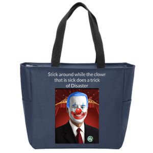 Joe Biden Clown Disaster Funny USA Zip Tote Bag