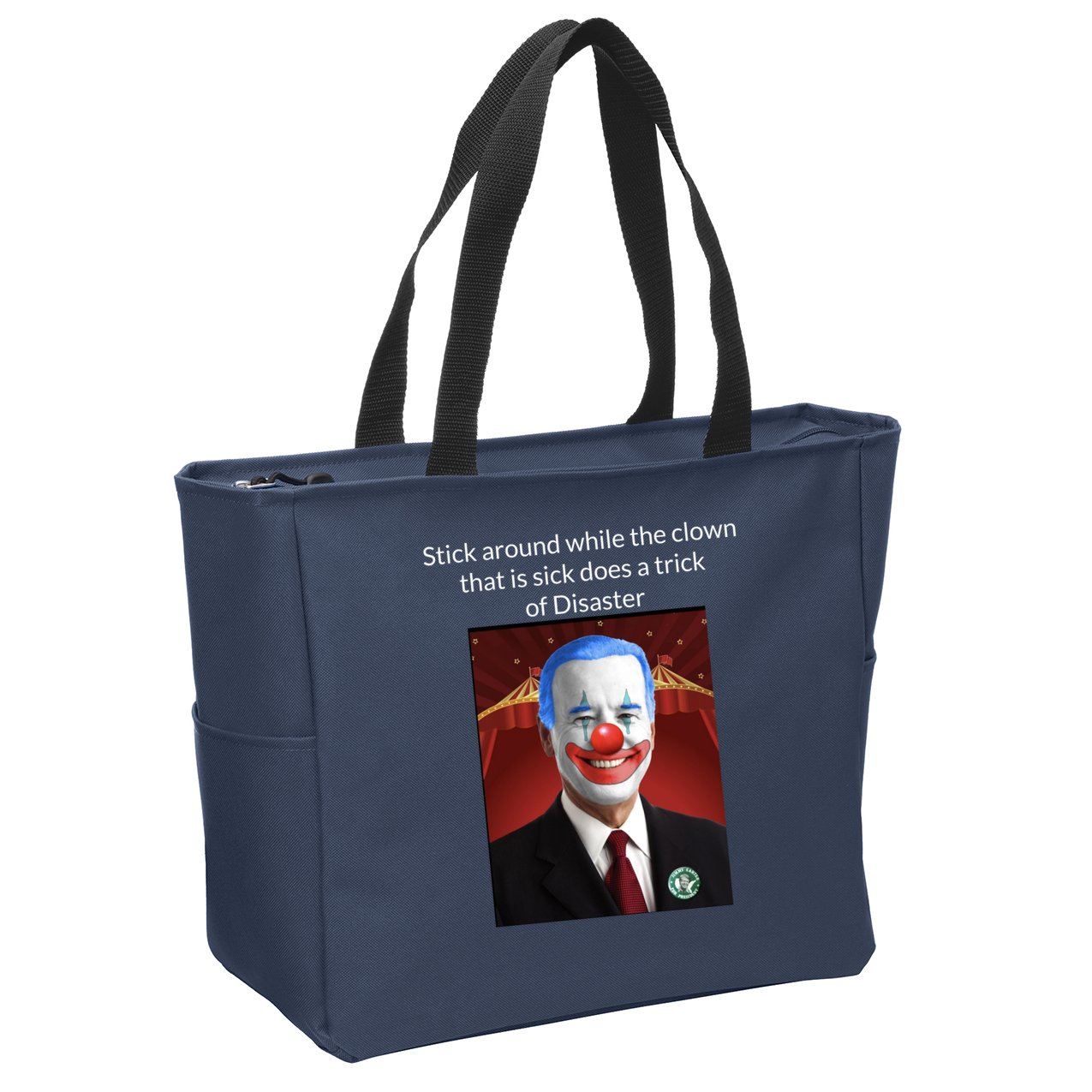 Joe Biden Clown Disaster Funny USA Zip Tote Bag