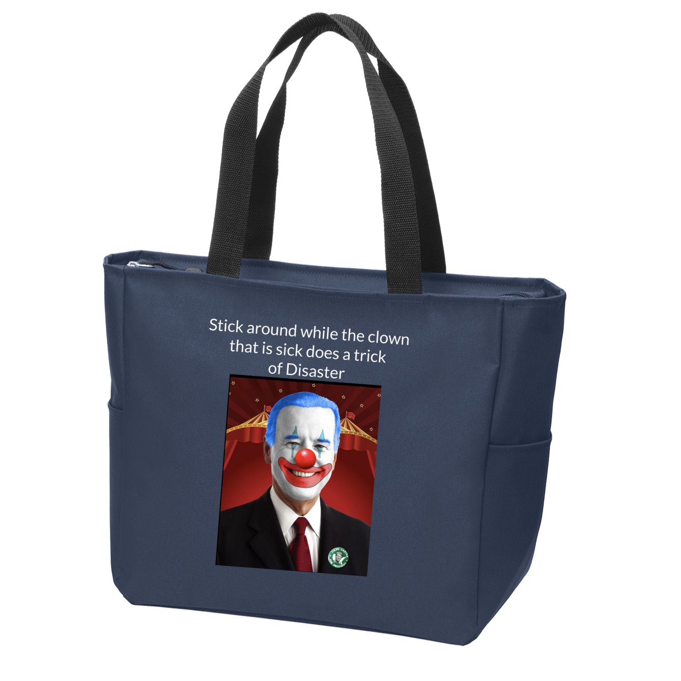 Joe Biden Clown Disaster Funny USA Zip Tote Bag