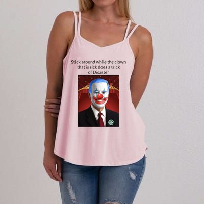 Joe Biden Clown Disaster Funny USA Women's Strappy Tank