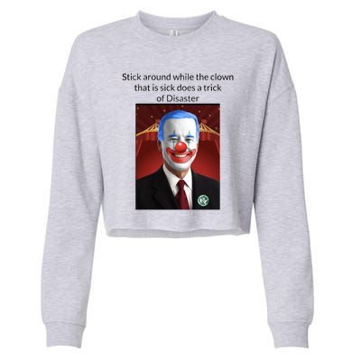 Joe Biden Clown Disaster Funny USA Cropped Pullover Crew