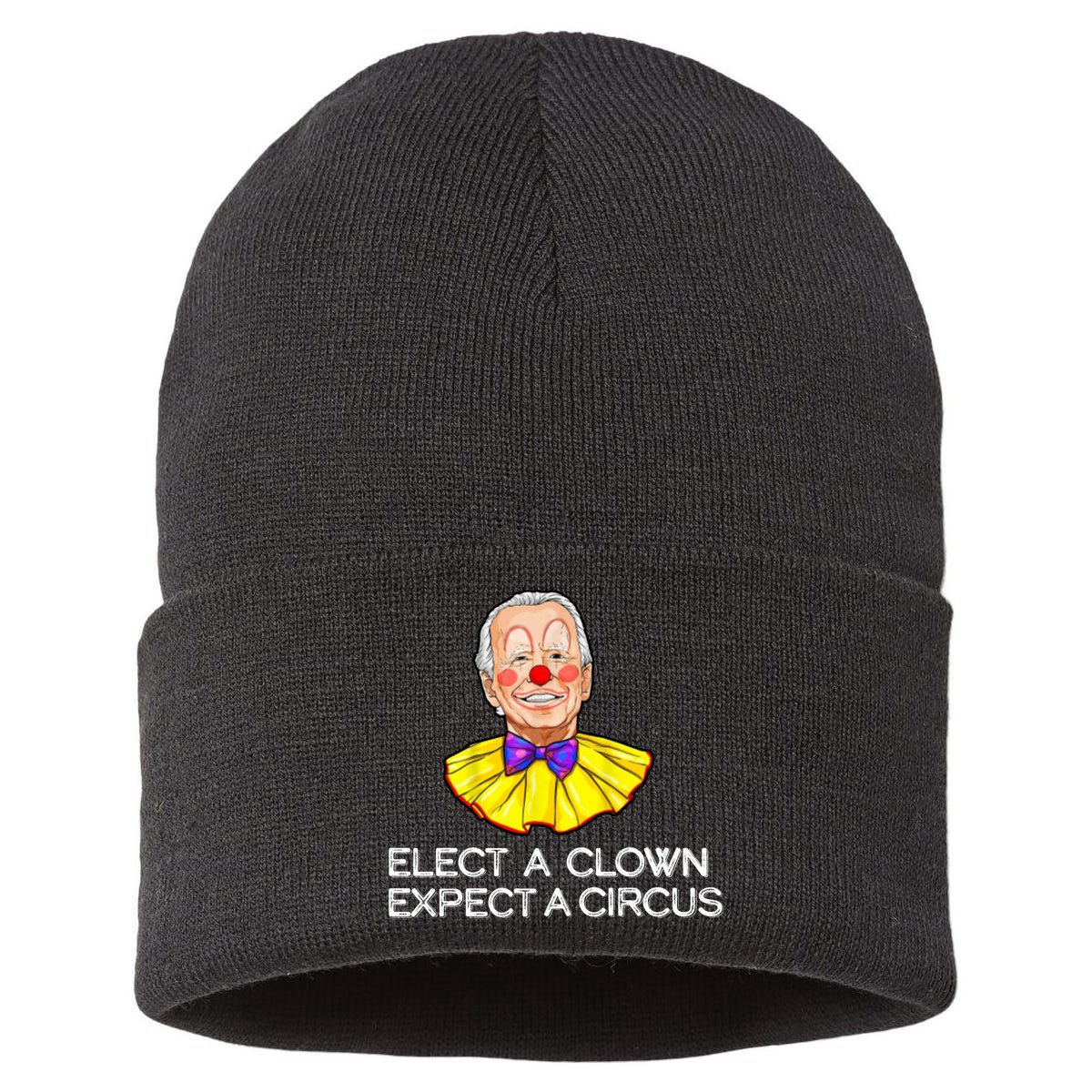 Joe Biden Elected A Clown Circus Sustainable Knit Beanie