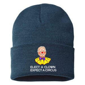 Joe Biden Elected A Clown Circus Sustainable Knit Beanie