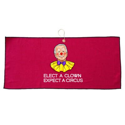 Joe Biden Elected A Clown Circus Large Microfiber Waffle Golf Towel