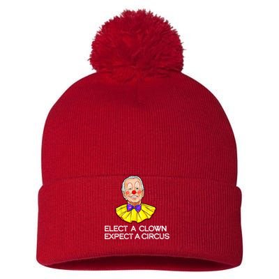 Joe Biden Elected A Clown Circus Pom Pom 12in Knit Beanie
