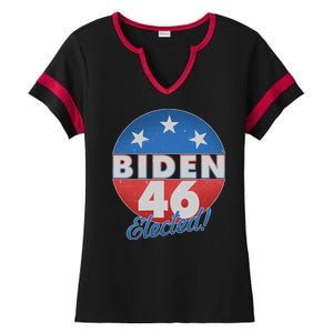 Joe Biden For 46th President Elected  Ladies Halftime Notch Neck Tee