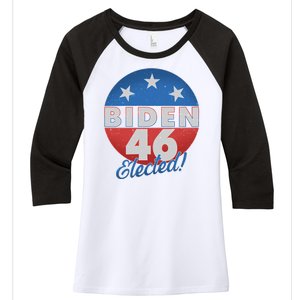 Joe Biden For 46th President Elected  Women's Tri-Blend 3/4-Sleeve Raglan Shirt