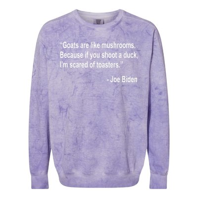 Joe Biden Funny Quote Colorblast Crewneck Sweatshirt