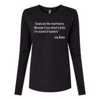 Joe Biden Funny Quote Womens Cotton Relaxed Long Sleeve T-Shirt