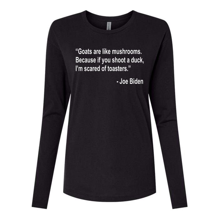 Joe Biden Funny Quote Womens Cotton Relaxed Long Sleeve T-Shirt