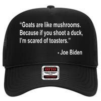 Joe Biden Funny Quote High Crown Mesh Back Trucker Hat